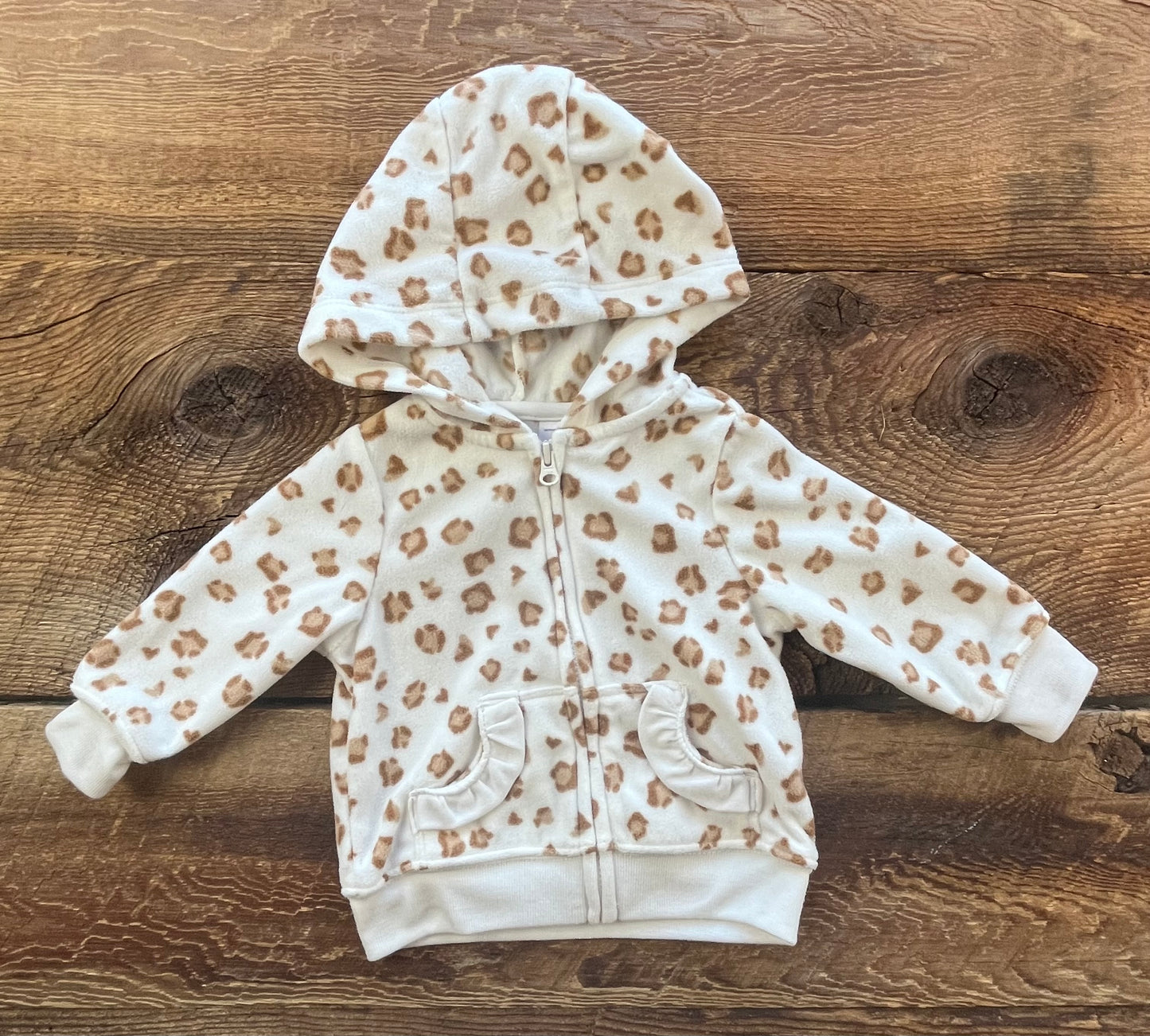 Child of Mine 0-3M Fleece leopard Sweater