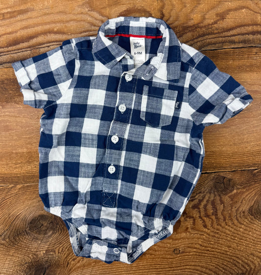 Oshkosh 6-9M Plaid Onesie