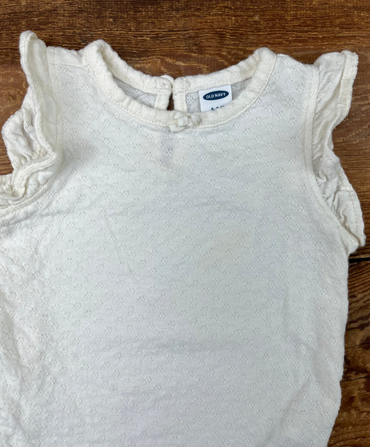 Old Navy 3-6M Ruffle Onesie