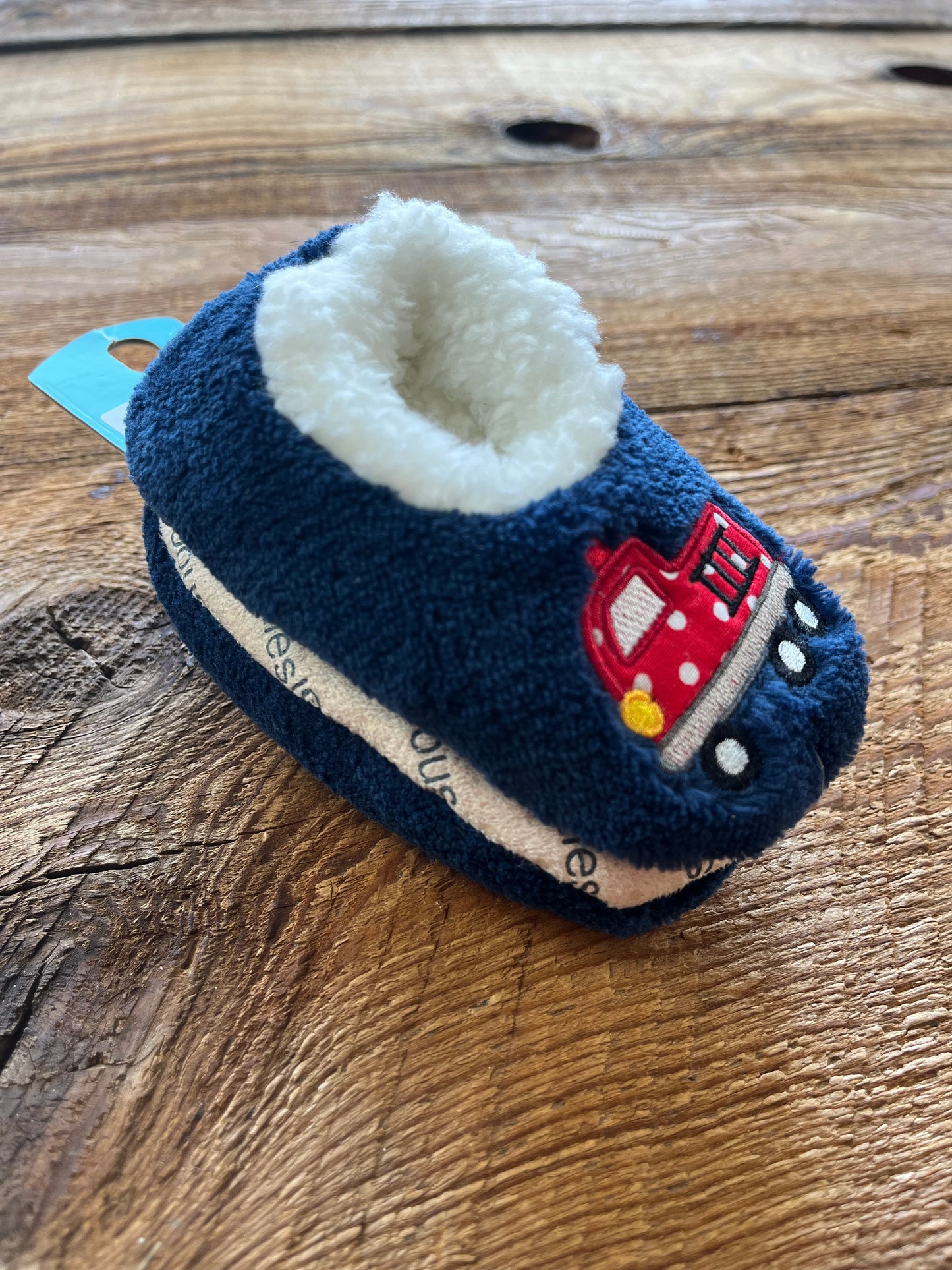 Snoozies 3-6 Infant Firetruck Slipper