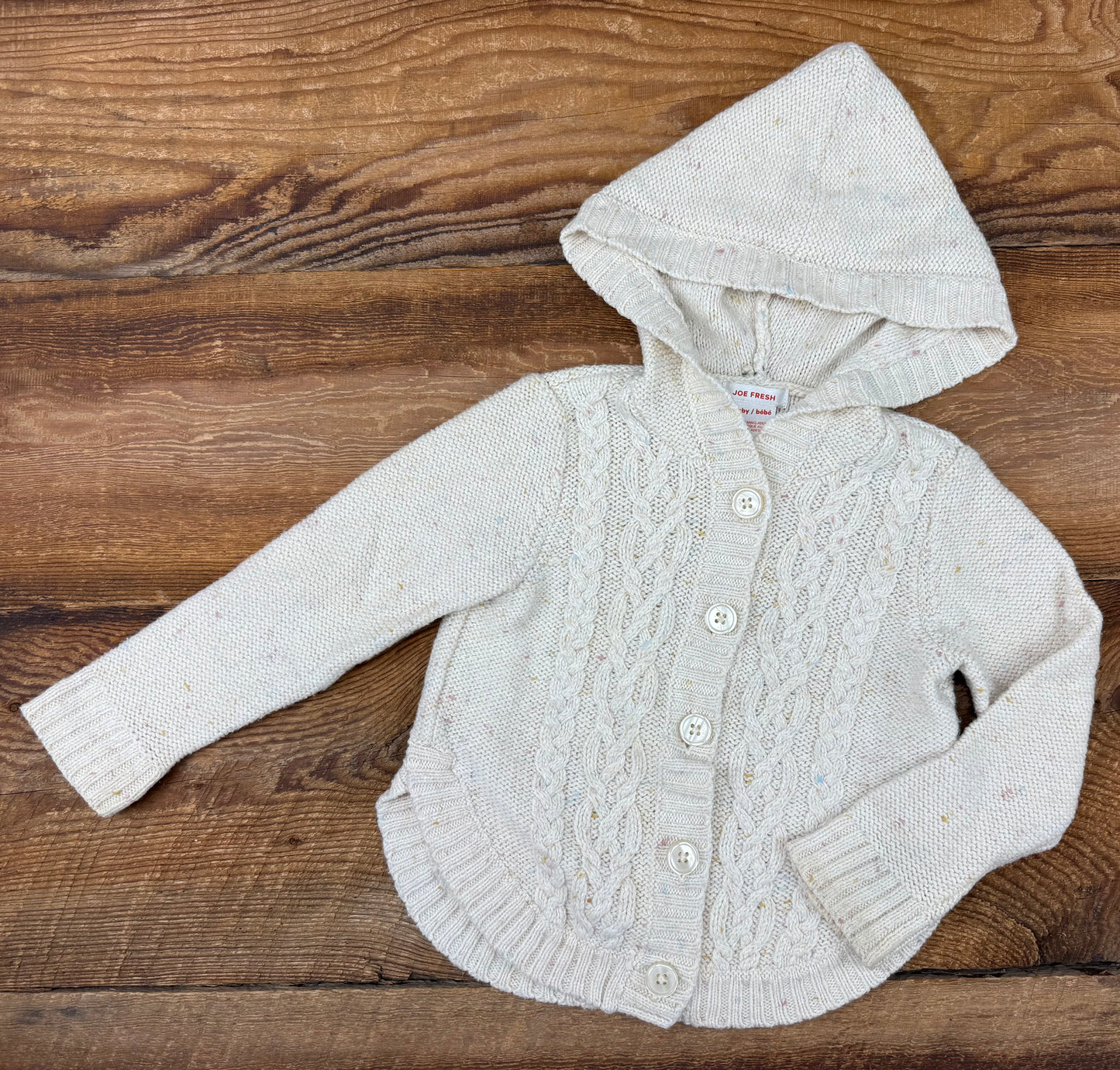 Joe Fresh 18-24M Knit Hooded Sweater