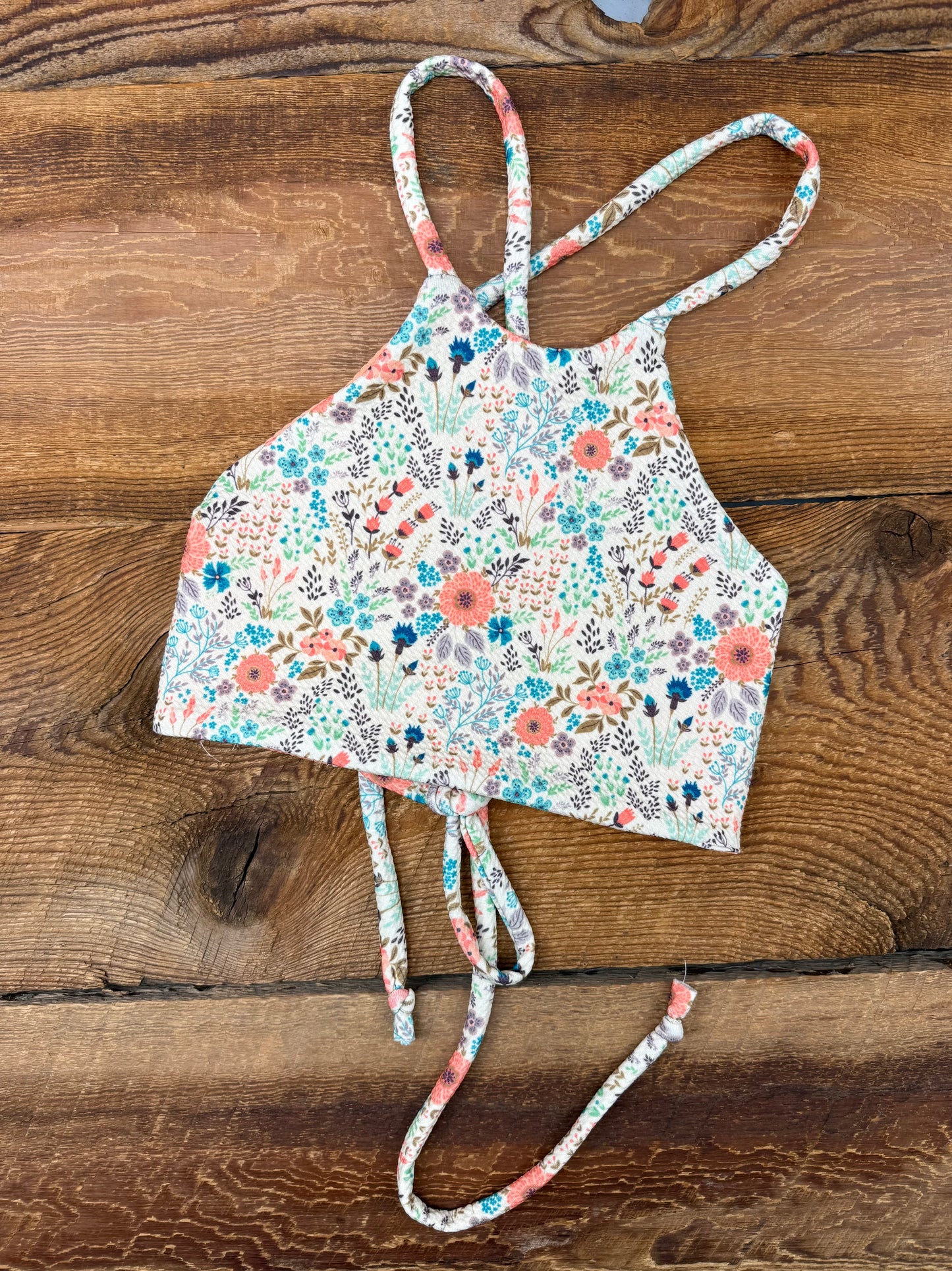 Small Shop 2T Floral Swim Top