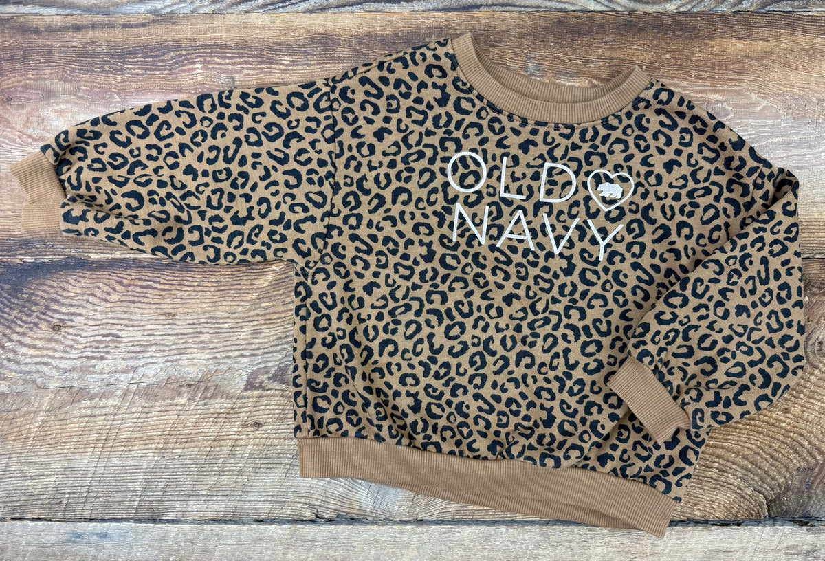 Old navy 2T Leopard Crewneck