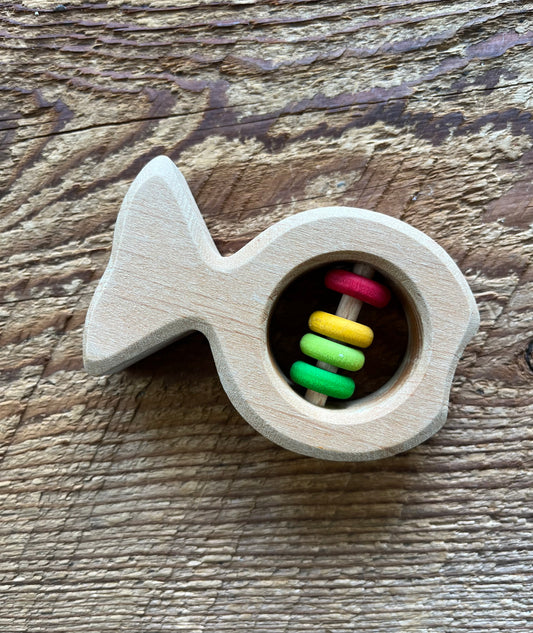 Wooden Fish Rattle Toy