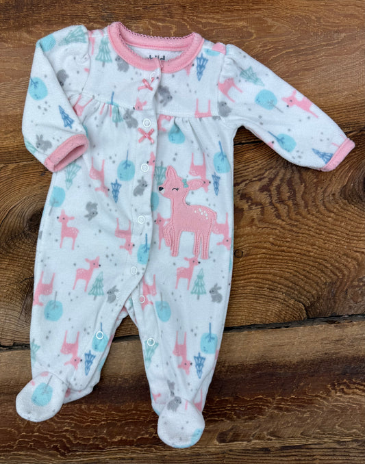 Child of Mine NB Fleece Deer Sleeper