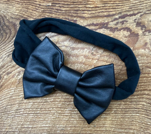 Foxy Headwraps Faux Leather Bow Headband
