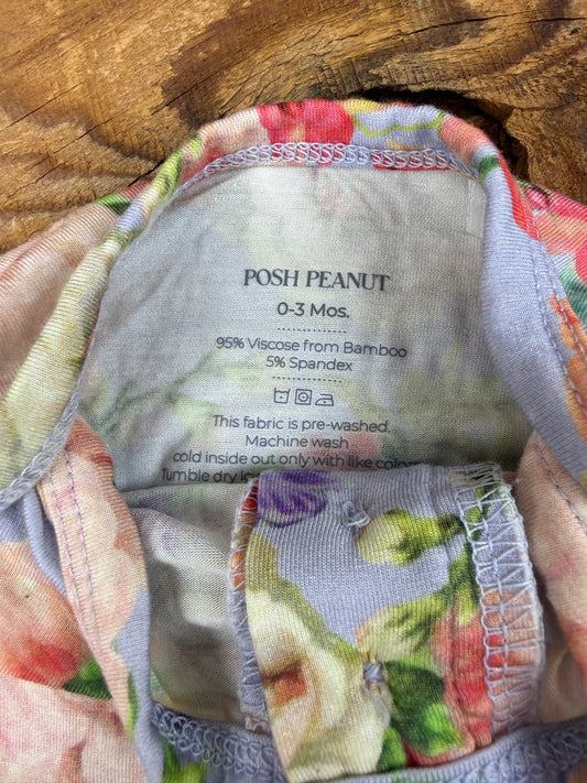 Posh Peanut 0-3M Bamboo Floral Sleep Gown