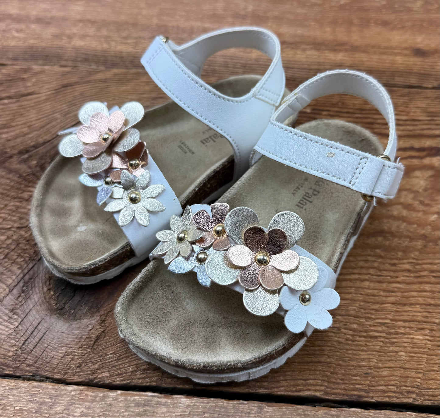 Giulia Palai 7C Leather Floral Sandal