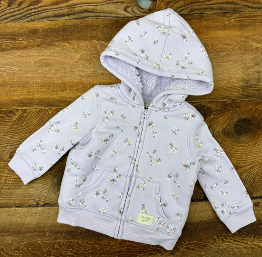 Oshkosh 12M Floral Sherpa Lined Sweater
