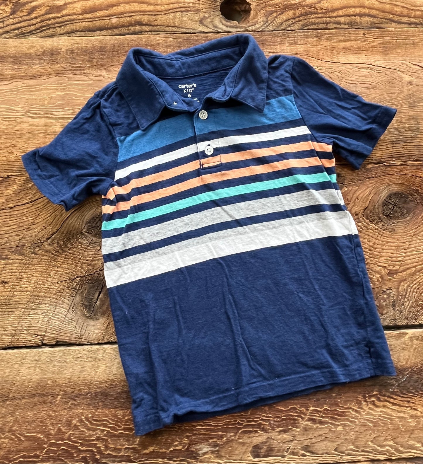 Carter’s 6Y Striped Polo Tee