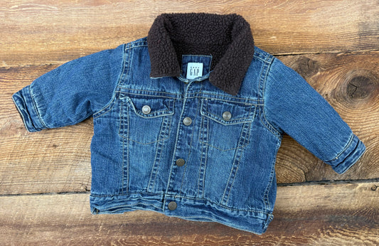 Gap 0-6M Ski Team Jean Bomber Jacket