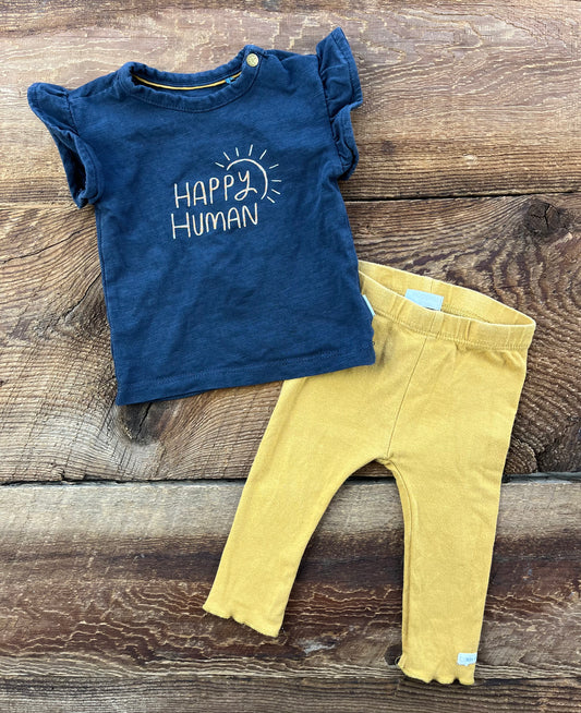 Noppies 1-2M Happy Human Outfit