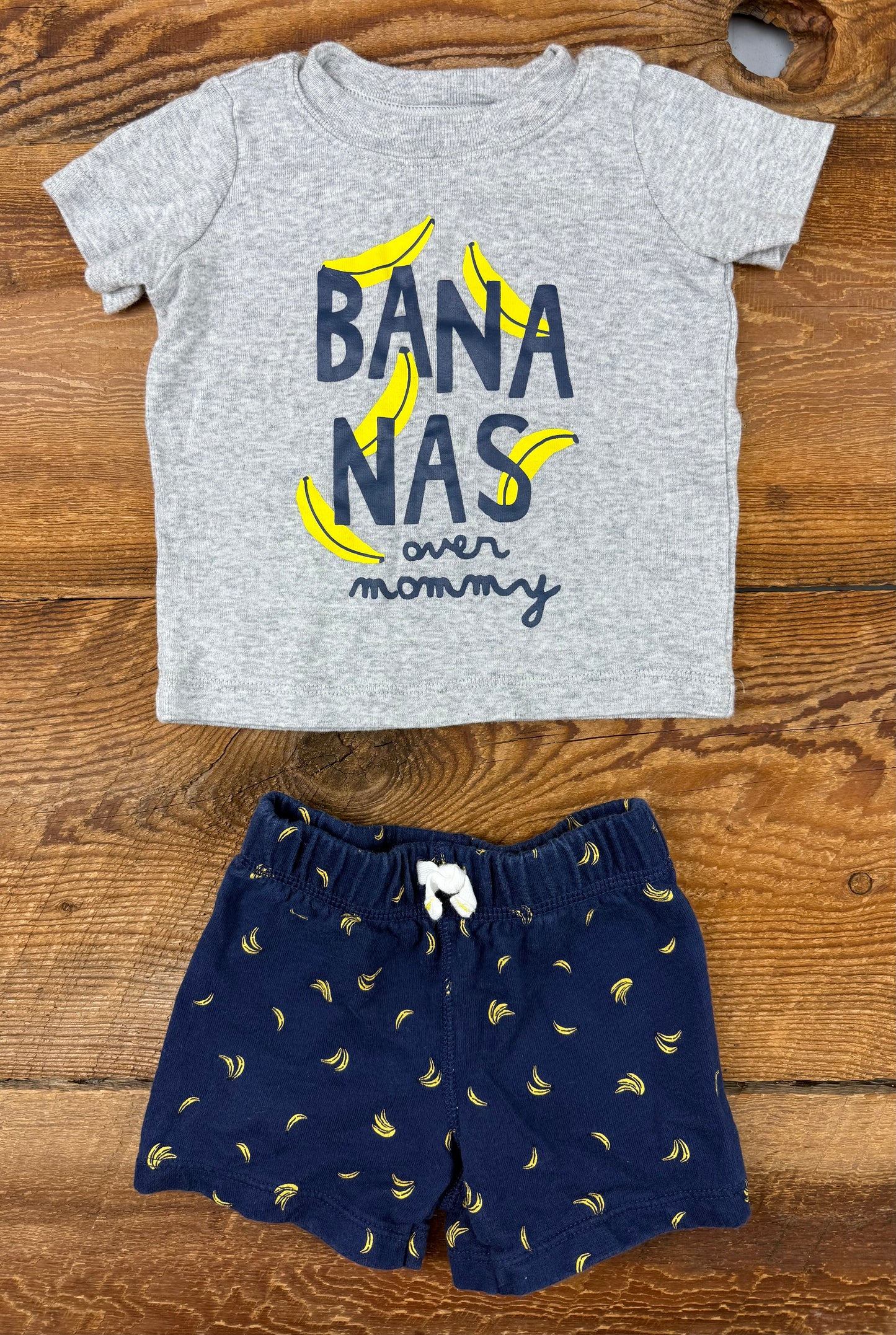 Carter’s 6M Banana’s over Mommy Outfit