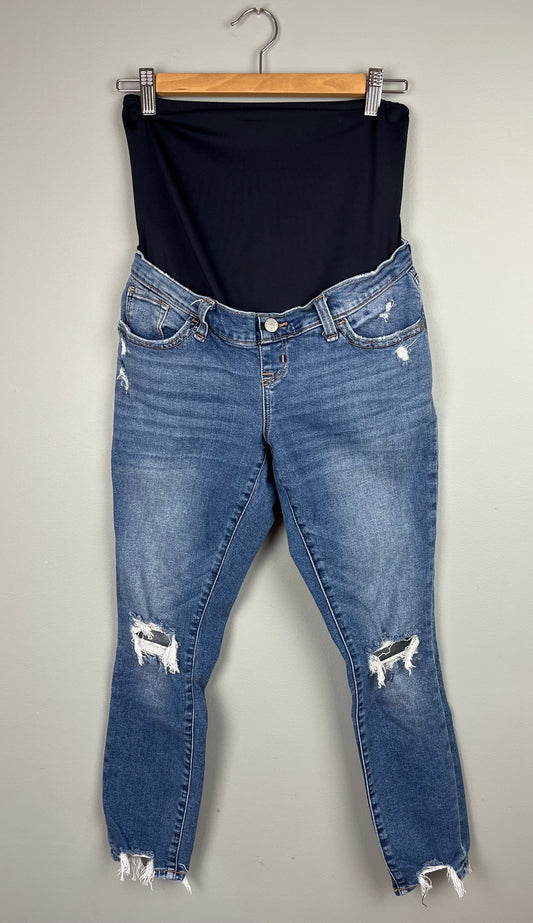 Abercrombie & Fitch Maternity 27/4 Distressed Ankle Jean