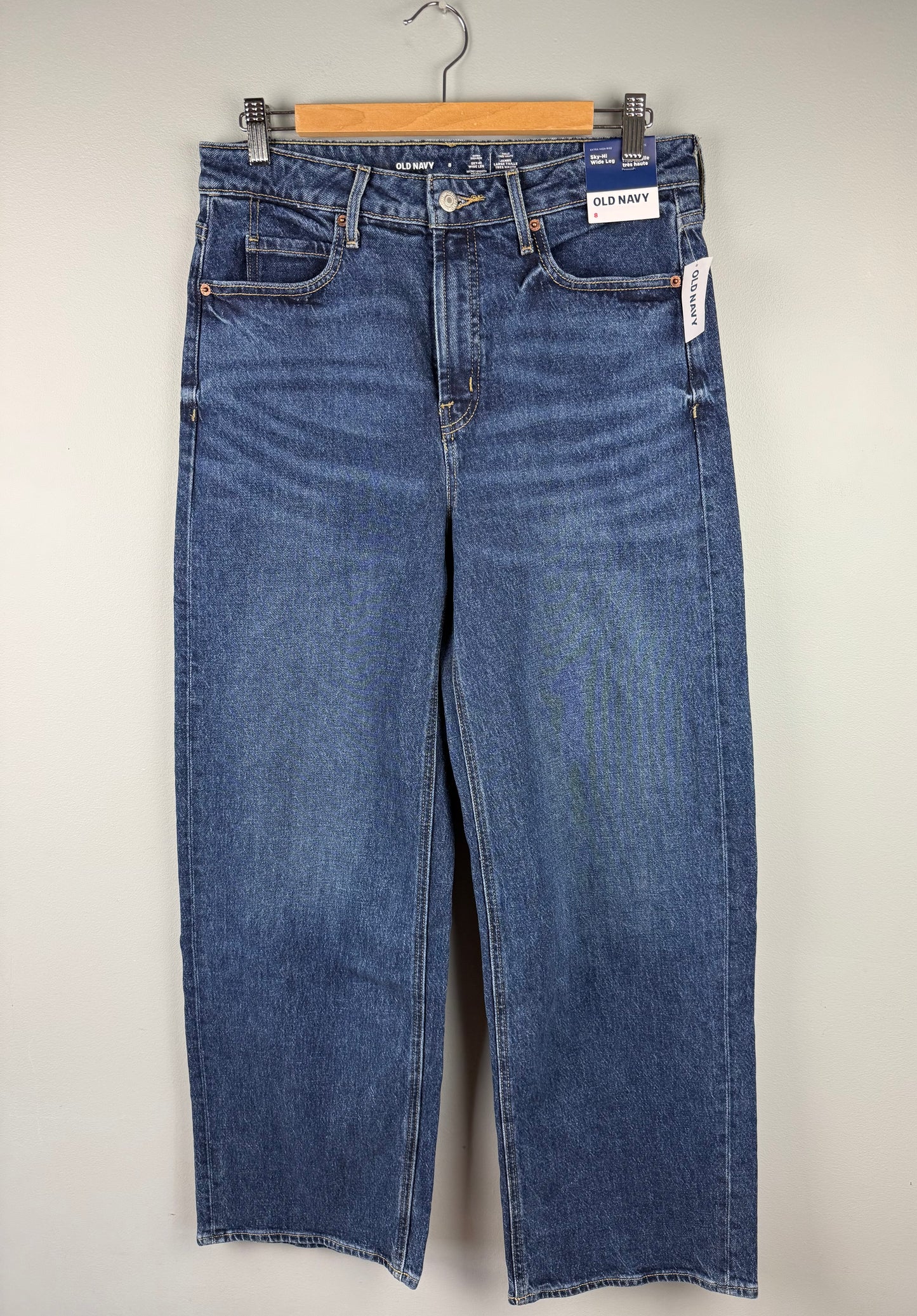 Old Navy Women’s 8 High Waisted Wide Leg Jean
