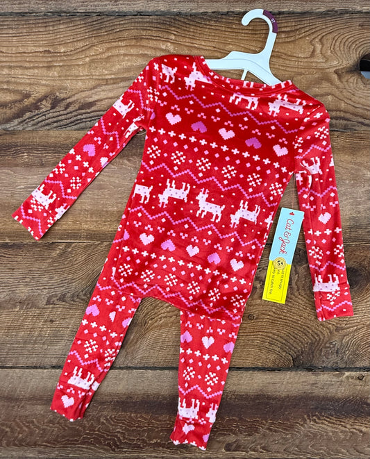 Cat & Jack 3T Fleece Reindeer Pajamas