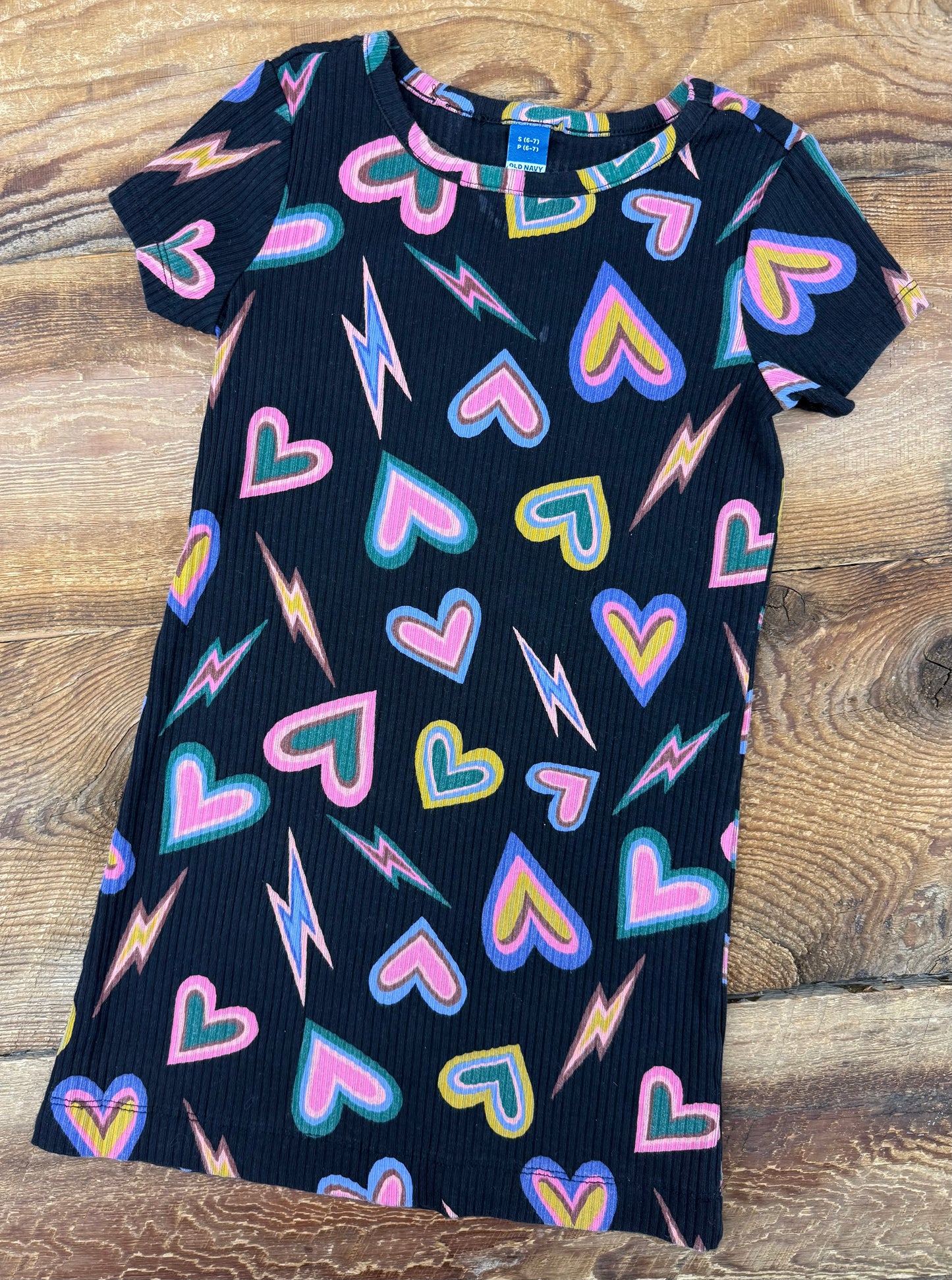 Old Navy 6-7Y Ribbed Heart Dress