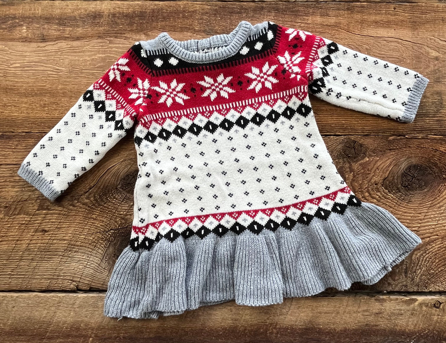 Gymboree 6-12M Snowflake Knit Dress