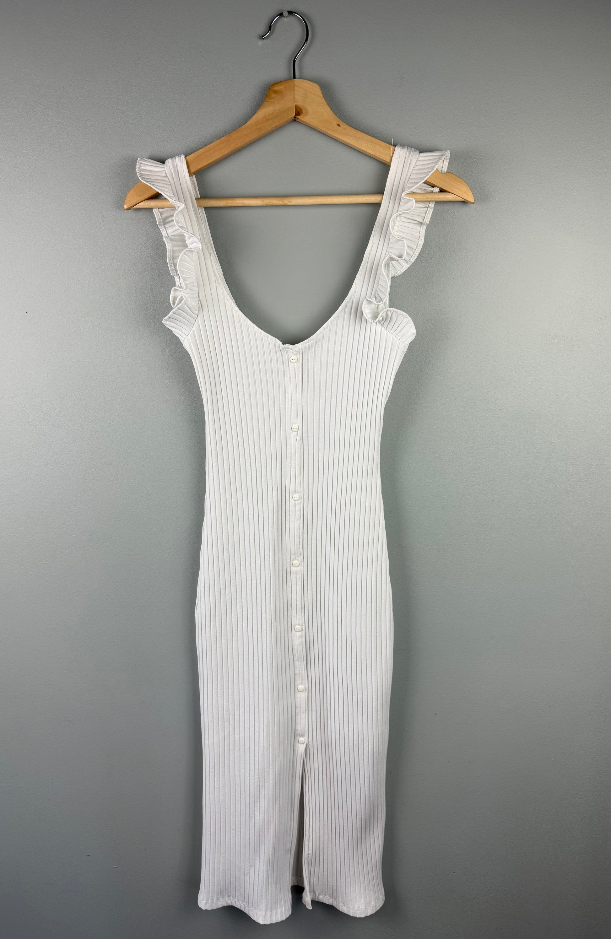 open back dress zara MIDI - White HALTERNECK OPEN BACK DRESS in Sand Red Backless Dress Zara