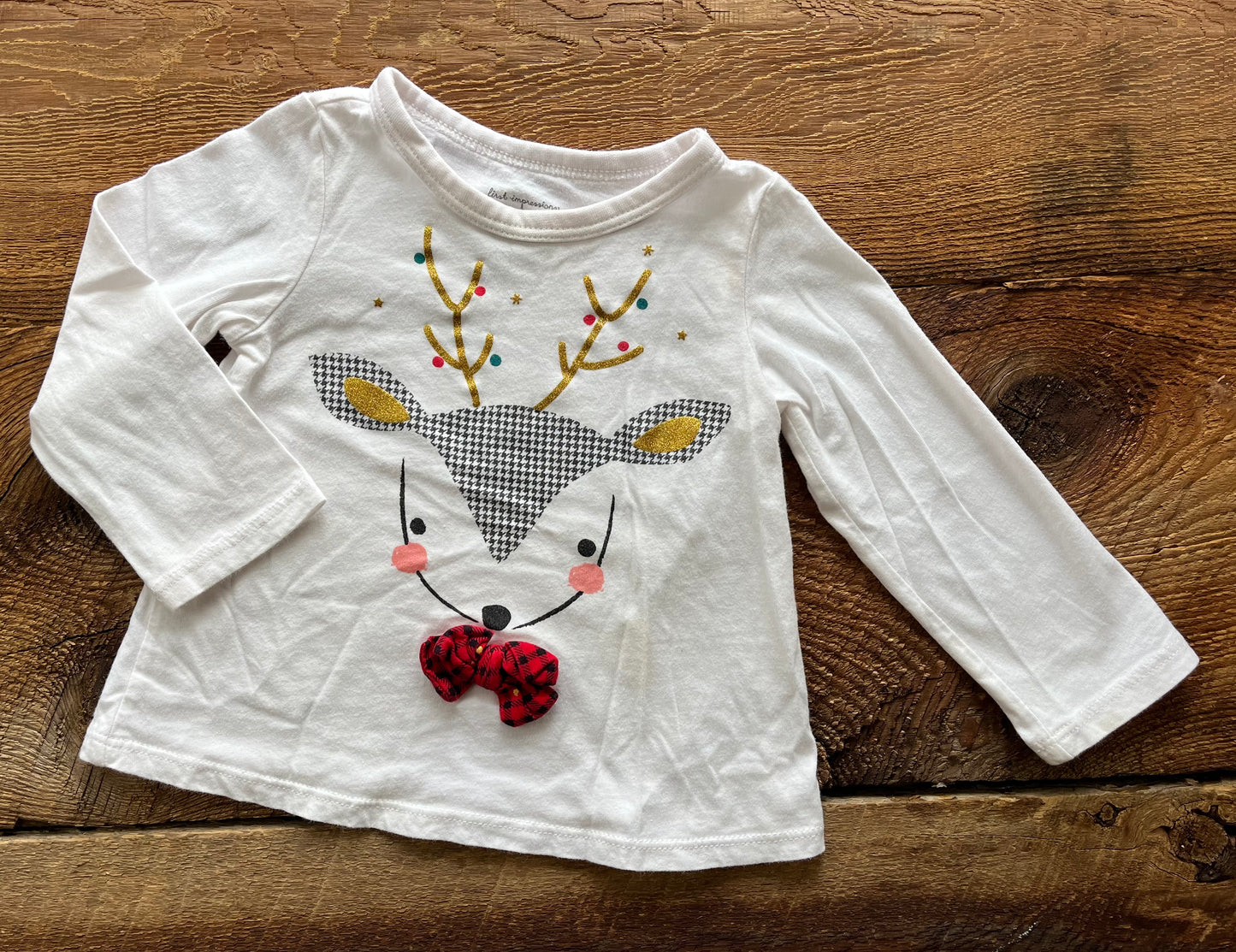 First Impressions 12M Reindeer Shirt