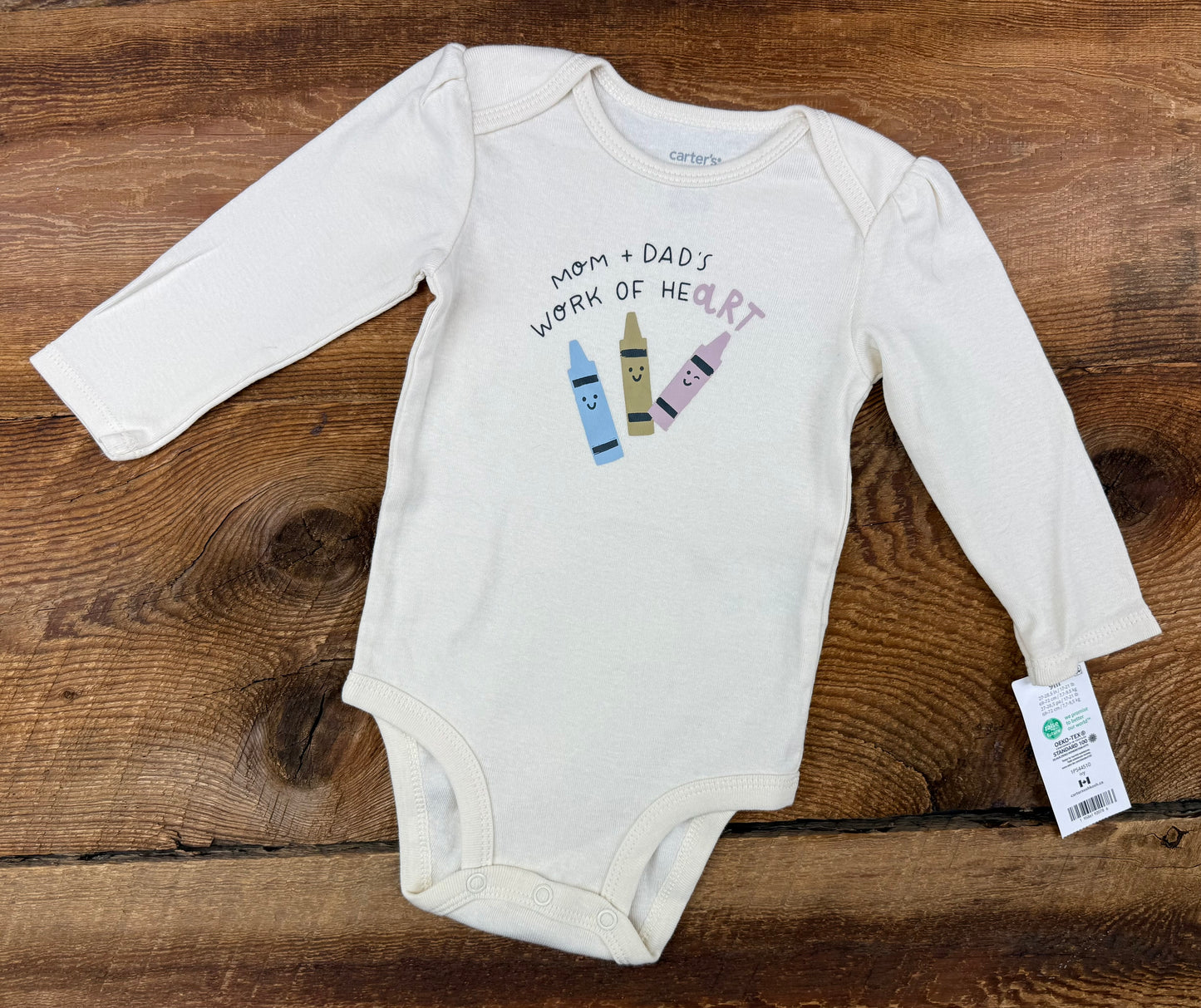 Carter’s 9M Mom + Dad’s Work of HeART Onesie