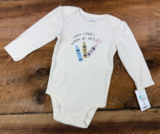 Carter’s 9M Mom + Dad’s Work of HeART Onesie