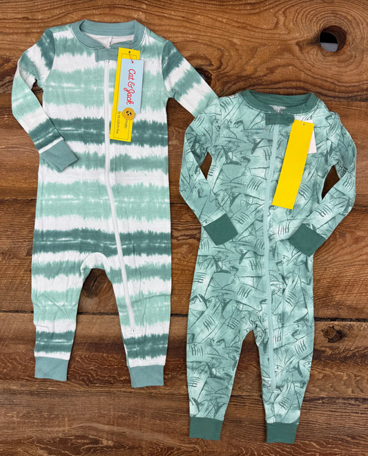 Cat & Jack 18M Tie-Dye Shark Sleepers