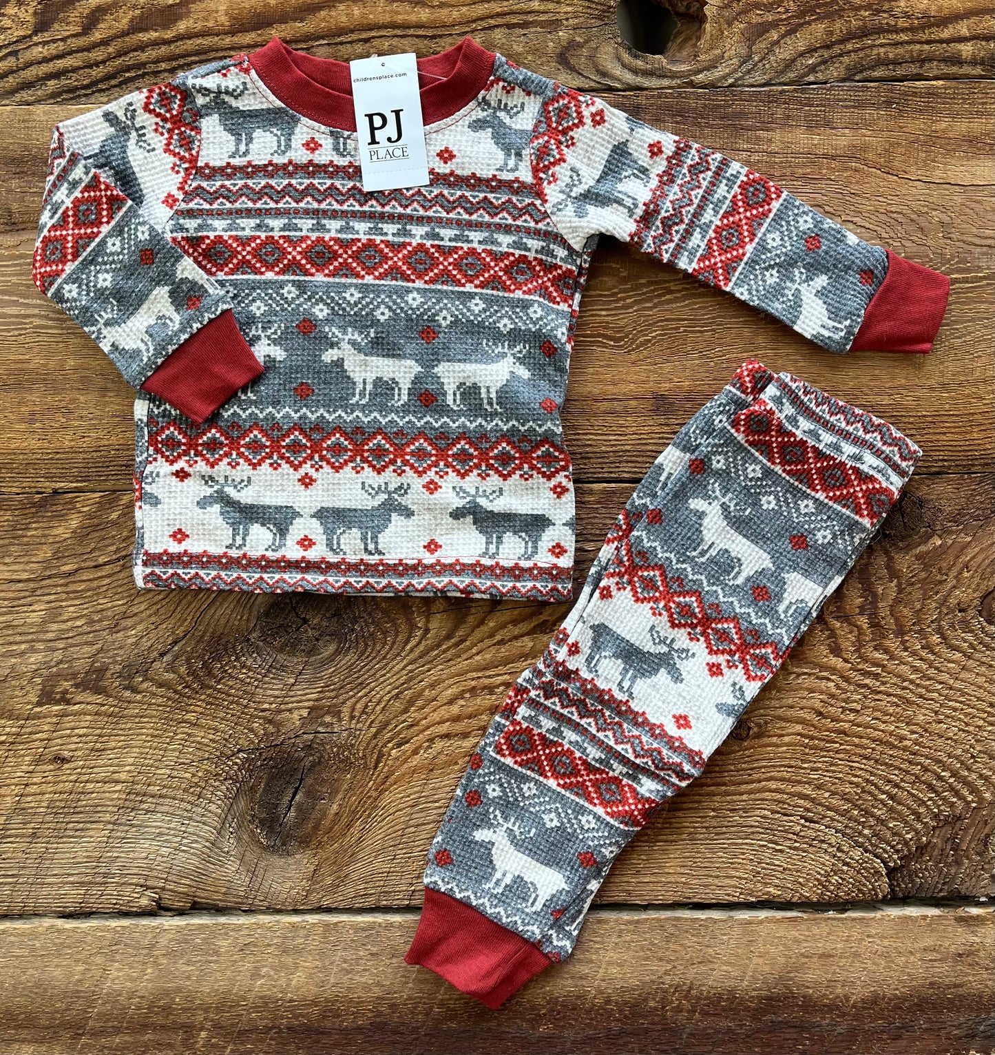 The Children’s Place 0-3M Reindeer Pajamas