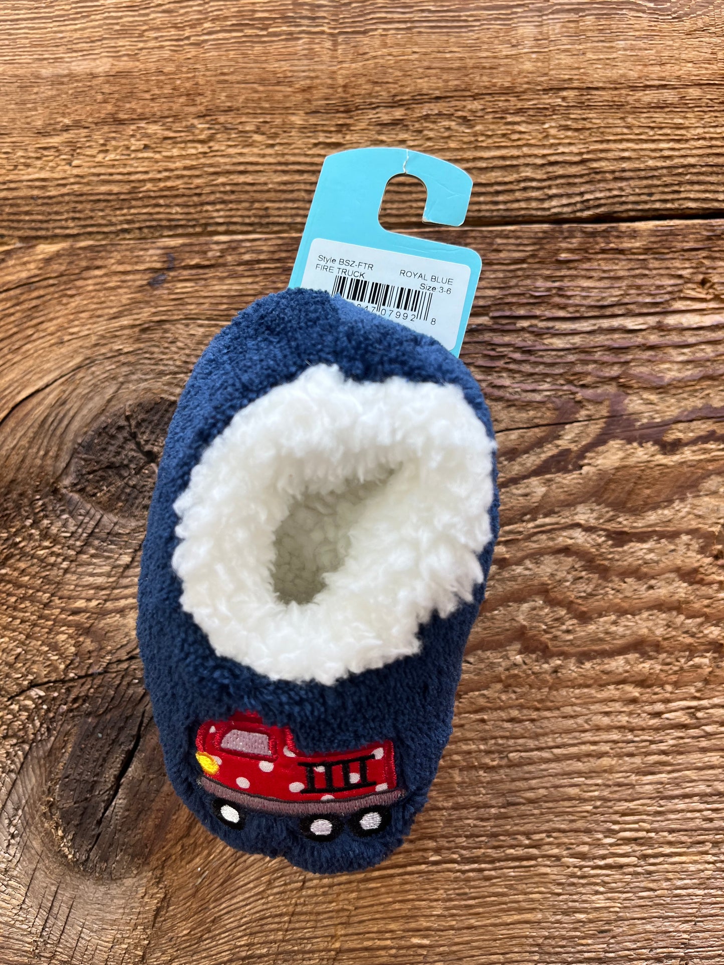 Snoozies 3-6 Infant Firetruck Slipper