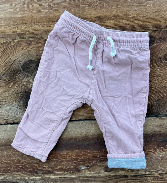 H&M 4-6M Lined Cord Pant