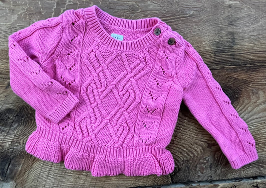 Gap 6-12M Knit Peplum Sweater