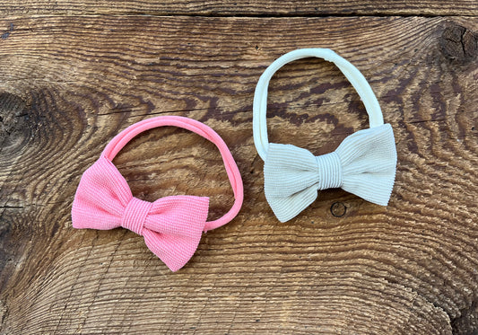 Newborn Ribbed Bow Set