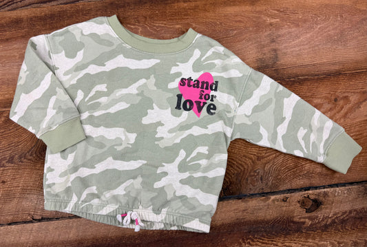 Old Navy 3T Camo Love Crewneck
