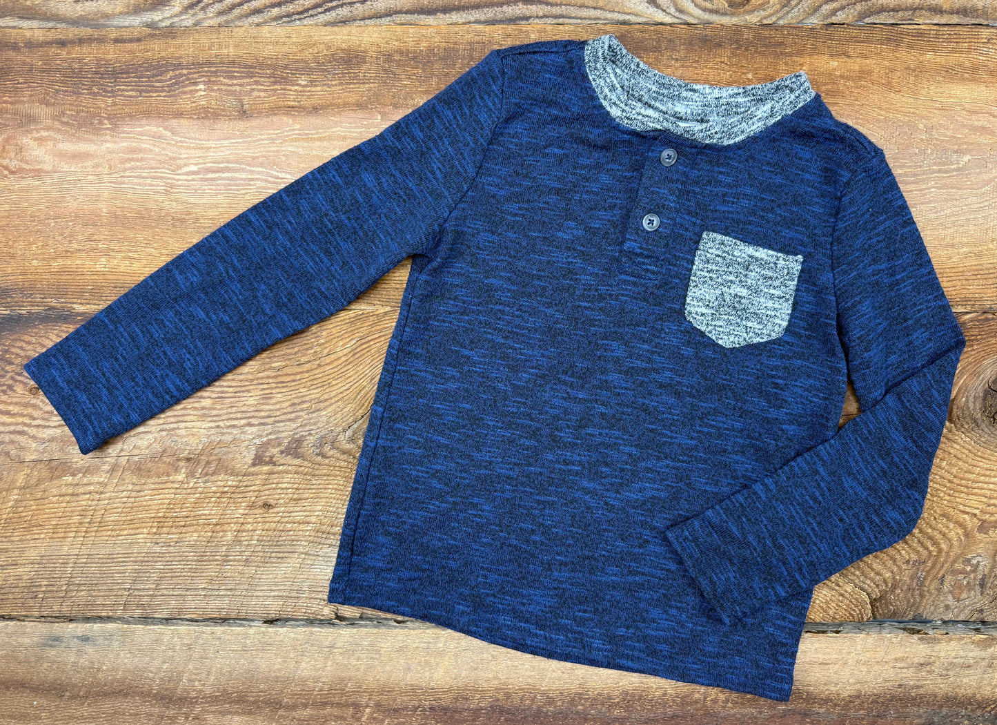 Just Kidding 4T Pocket Henley Shirt