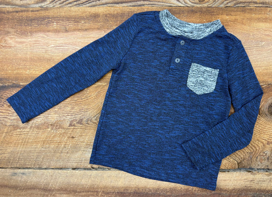 Just Kidding 4T Pocket Henley Shirt