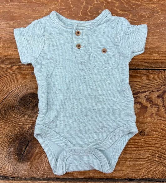 Rene Rofe 0-3M Ribbed Pocket Onesie