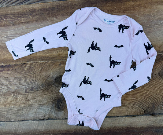 Old Navy 12-18M Black Cat Onesie