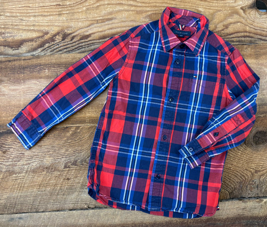 Tommy Hilfiger XS (4-5) Plaid Button up Shirt