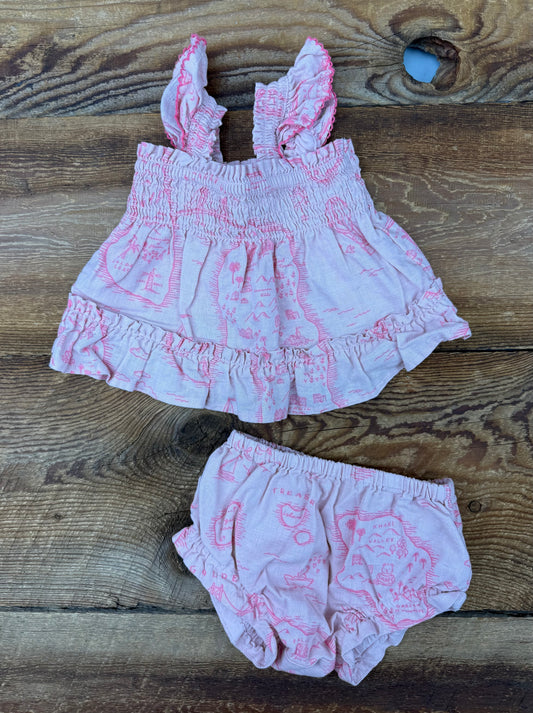 Gap 3-6M Treasure Map Outfit