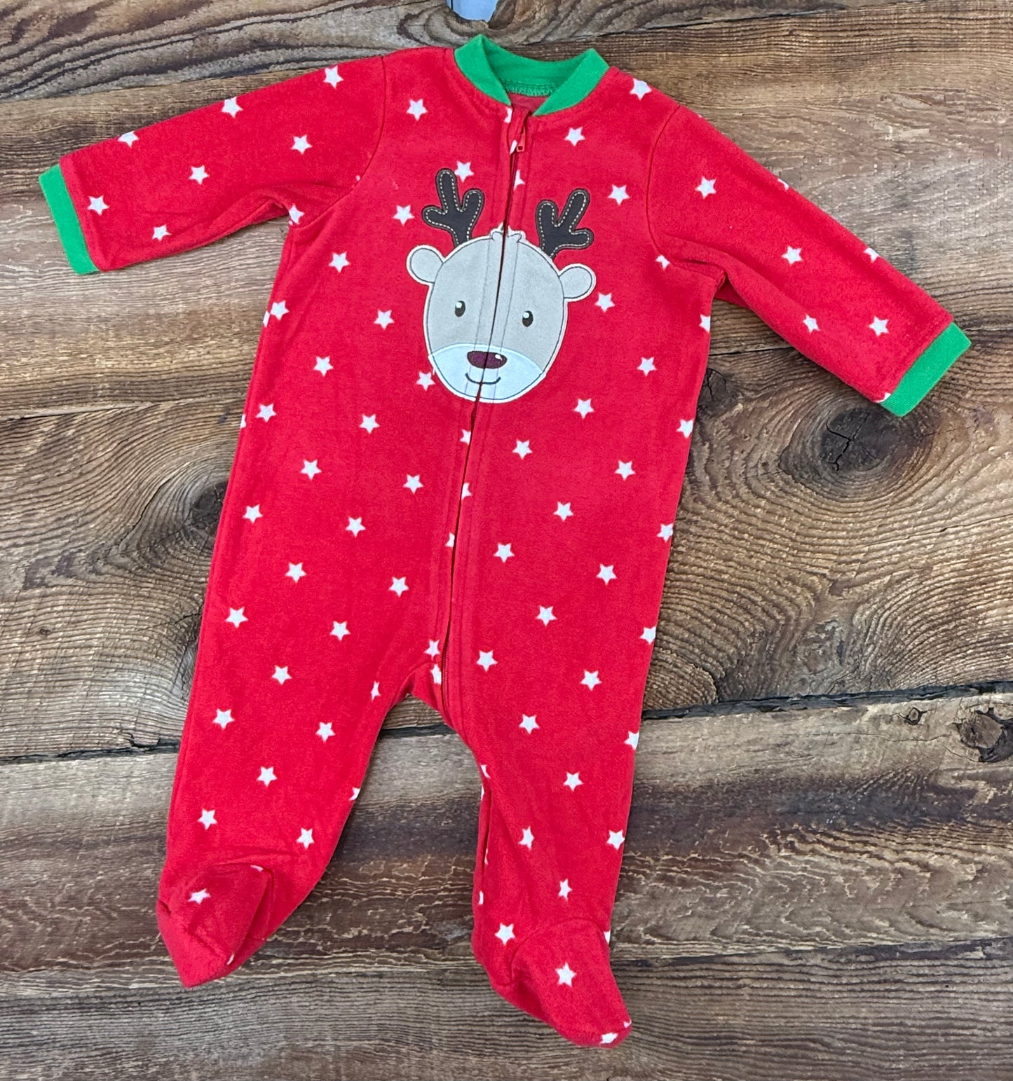 Little Me 6M Fleece Reindeer Sleeper