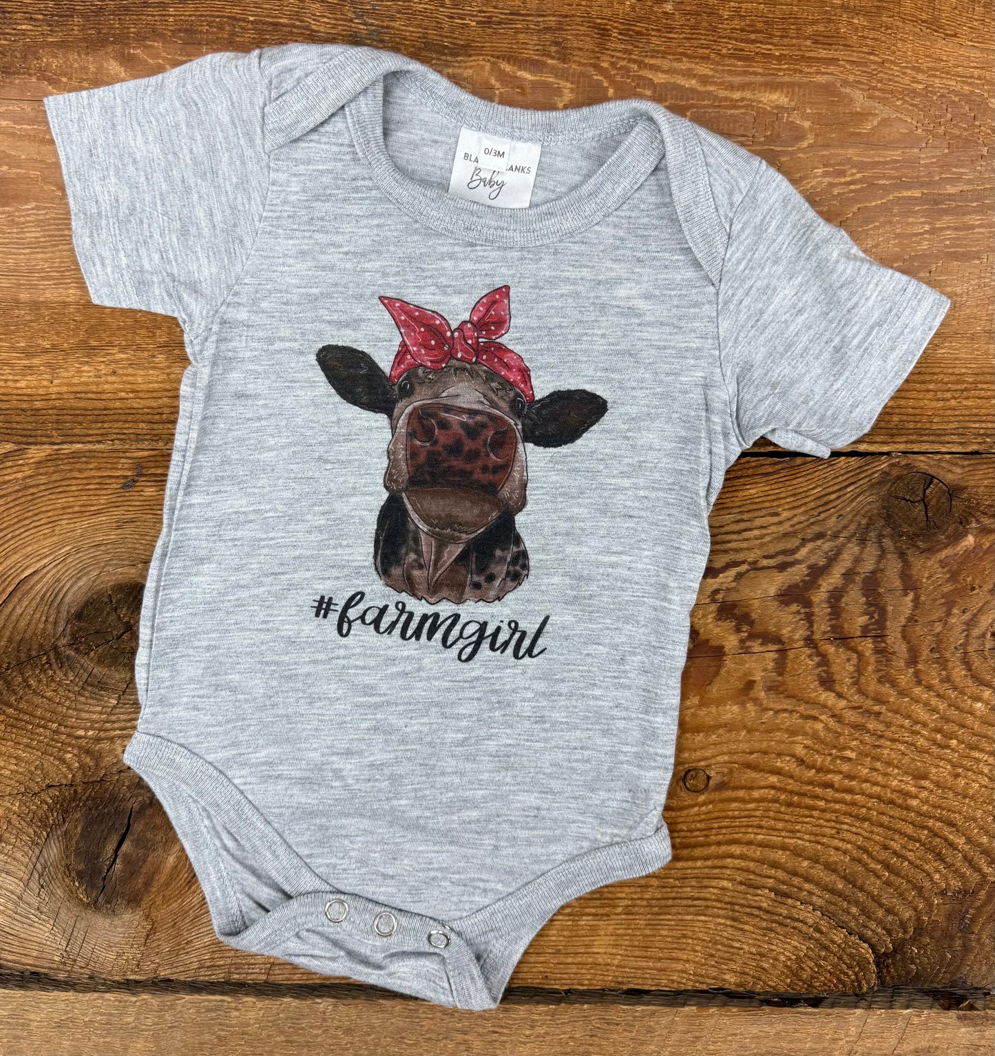 Blanks Blanks Baby 0-3M Farm Girl Onesie