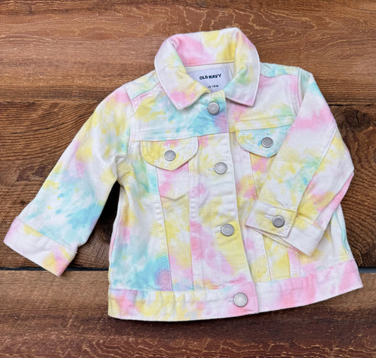 Old Navy 12-18M Tie-Dye Jean Jacket