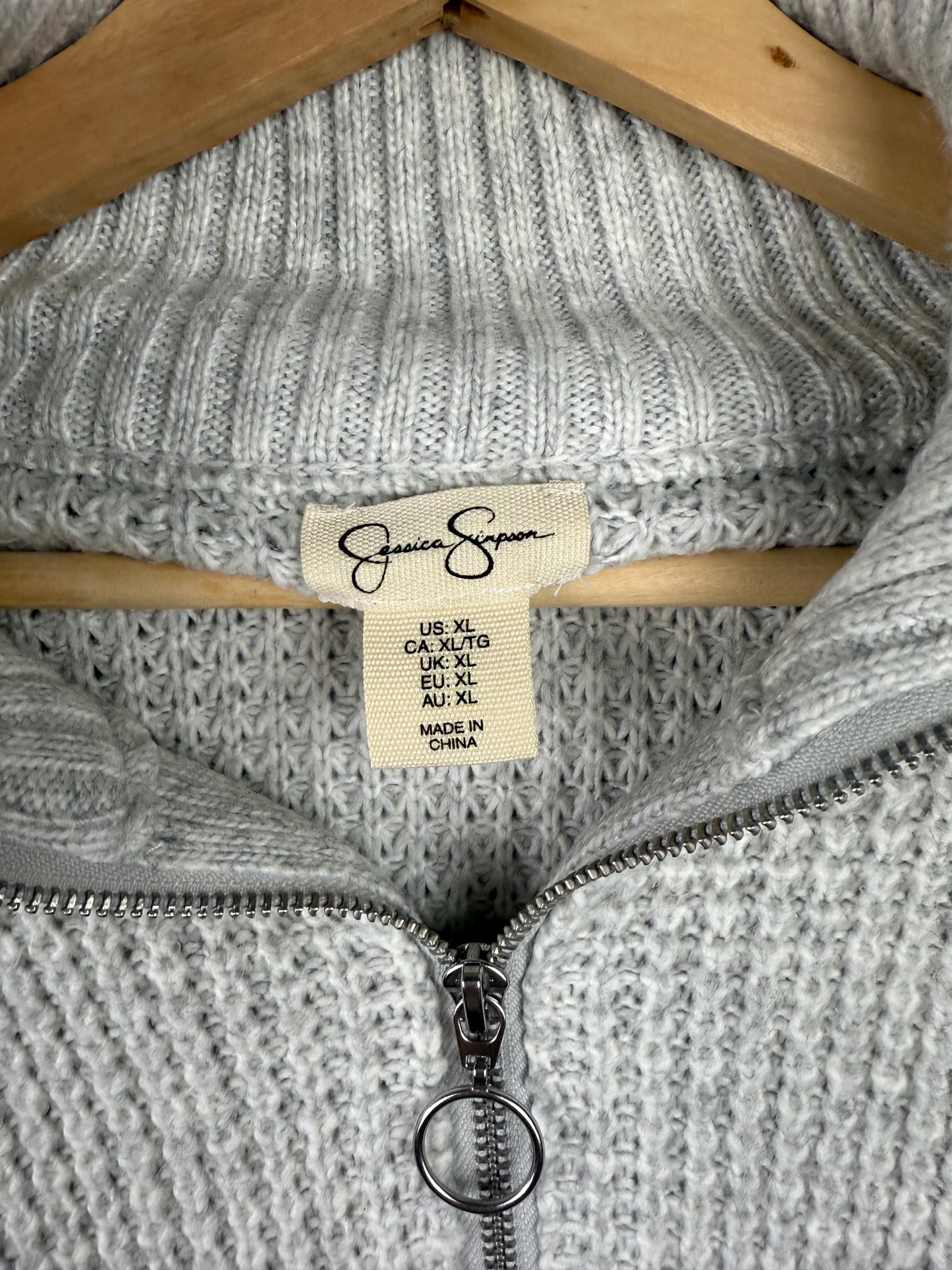 Jessica Simpson Women’s XL Quarter Zip Knit Sweater