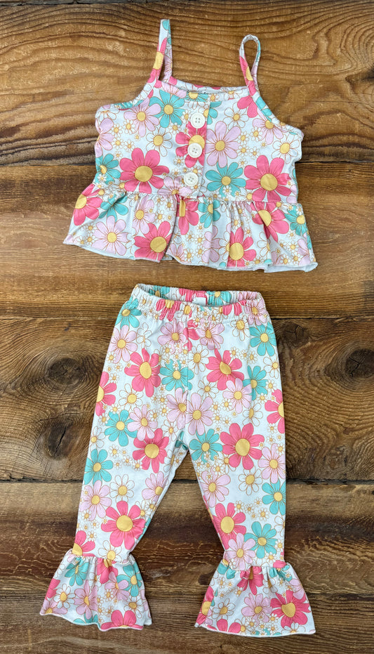 SHEIN 9-12M Floral Flared Outfit