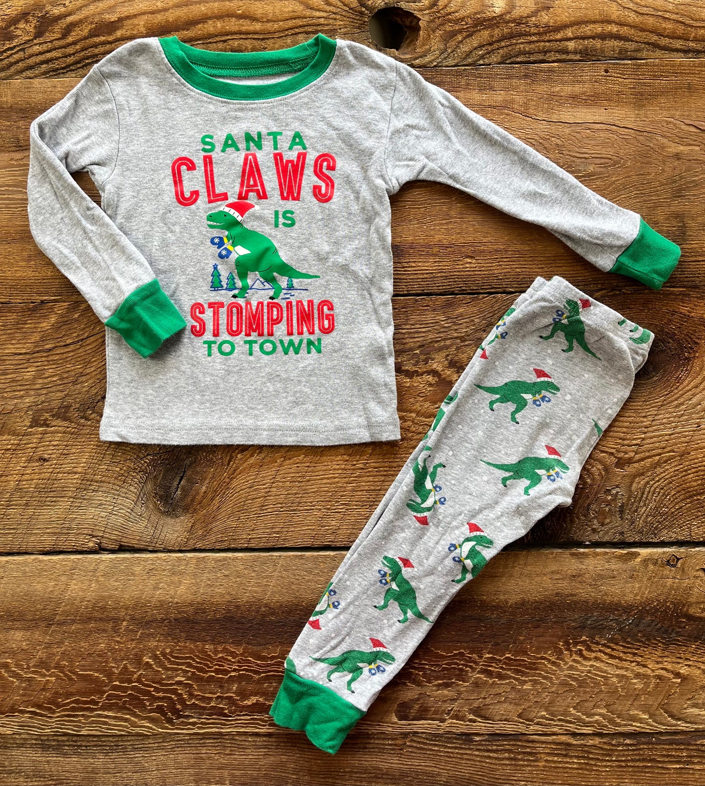 Carter’s 2T Santa Claws Pajama Set