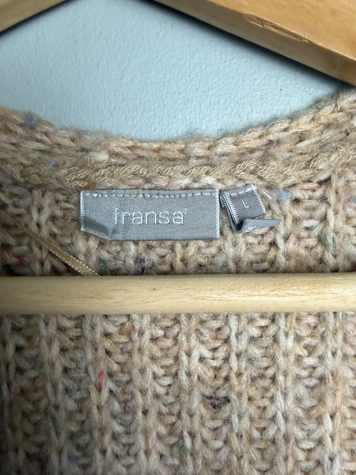 Fransa Women's Large Wool Blend Cardigan