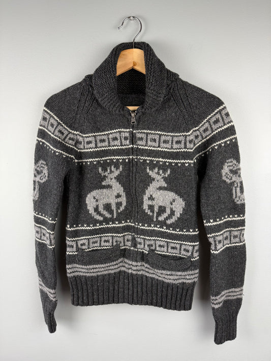 TNA Women’s Medium Reindeer Lambswool Cardigan