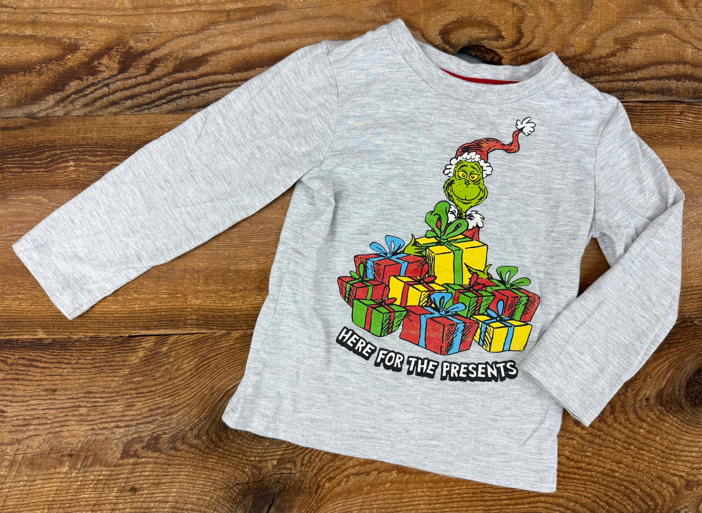 Grinch 3T Here for the Presents Shirt