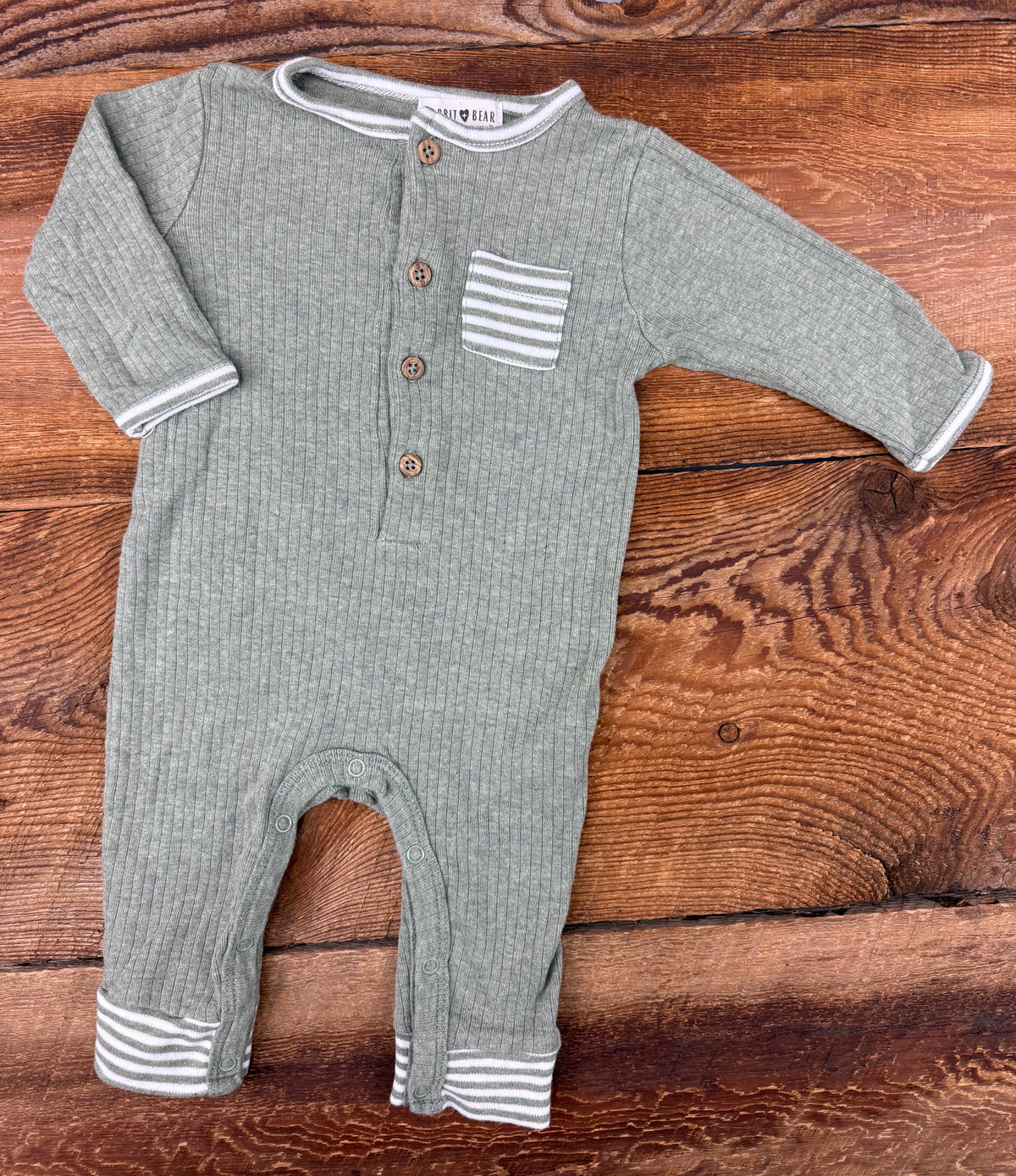 Rabbit + Bear 3-6M Ribbed Jumper