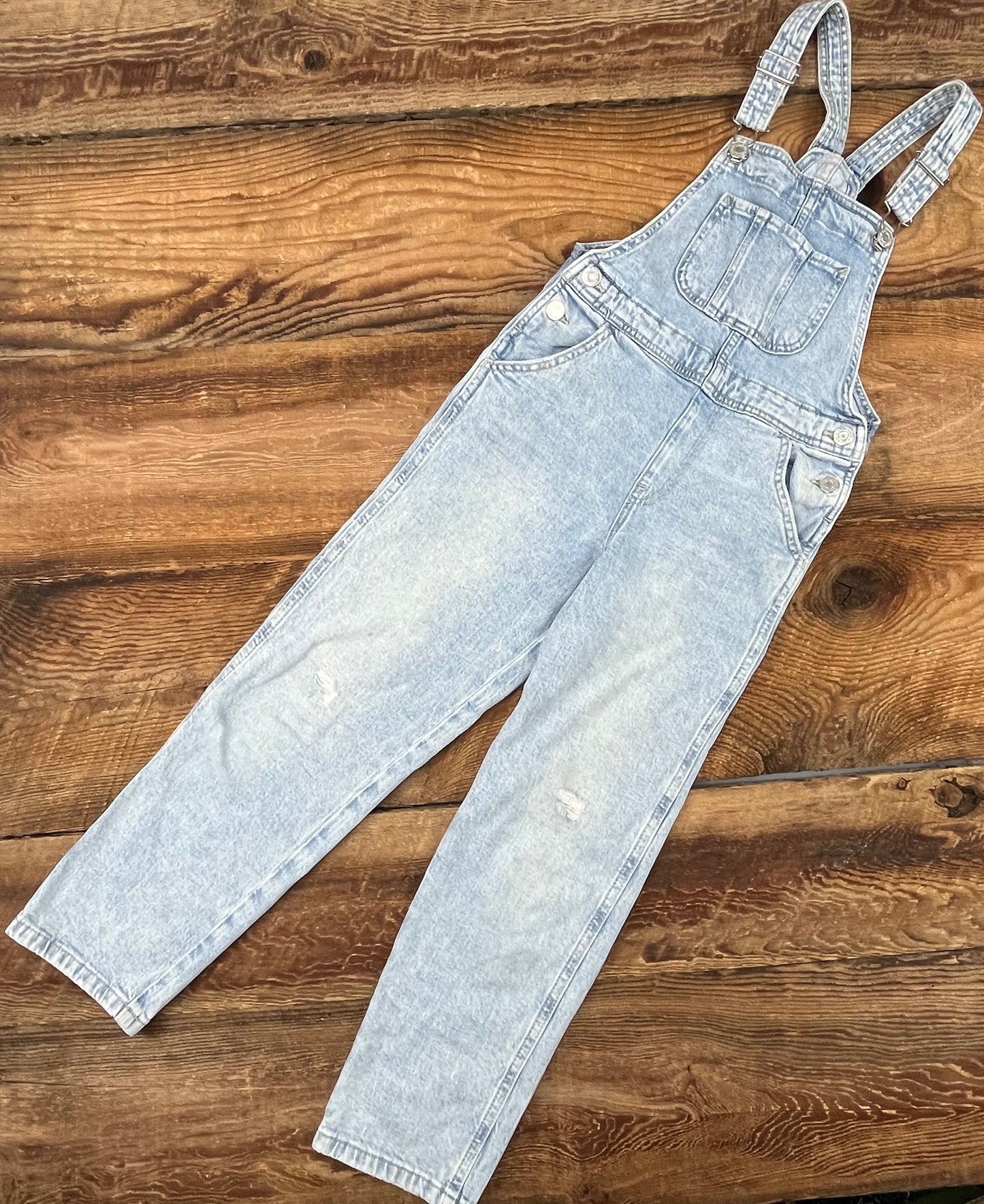 H&M 6-7Y Distressed Jean Overalls